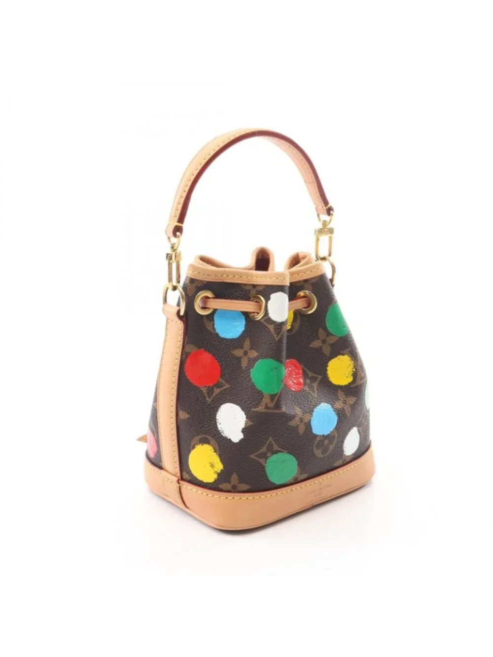 Louis Vuitton Handbag LV YK Nano Noe Yayoi Kusama 2-Way Canvas Leather LV